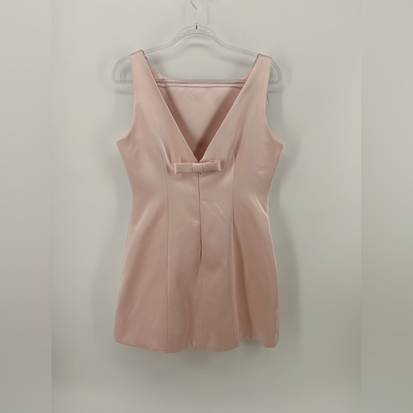 Astr The Label Alisanne Boatneck Satin Mini Formal Dress Pink Sz M NWT - Picture 5 of 13